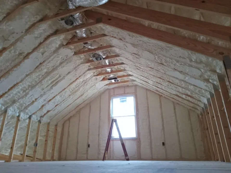 Spray foam roofing application for Crawl Space Insulation project in Titusville